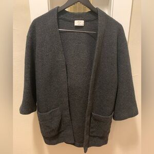 Wilfred Charcoal Gray Open-Front Jacket